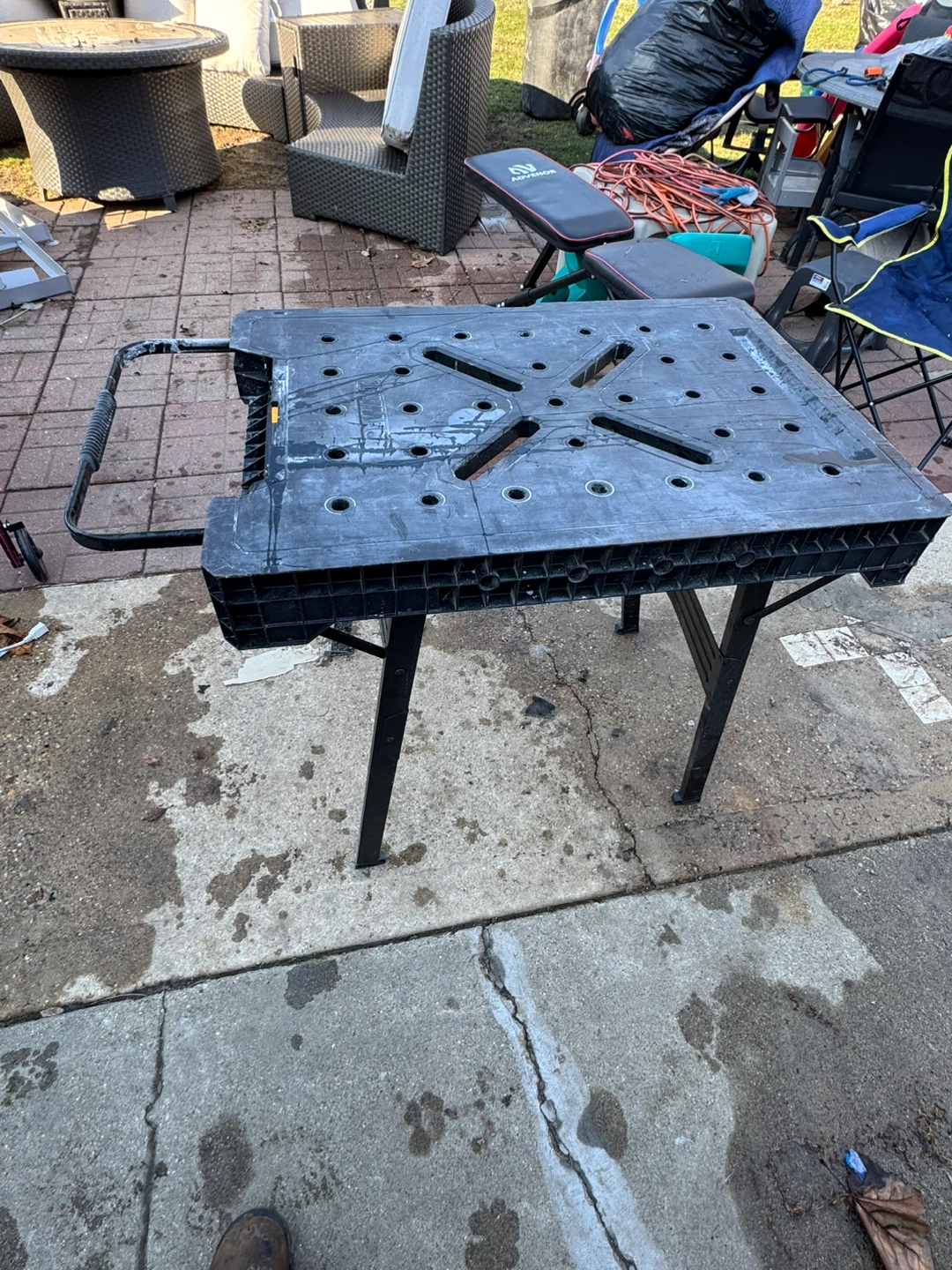 DEWALT Folding Work Table Sawhorse Jobsite Portable Workbench