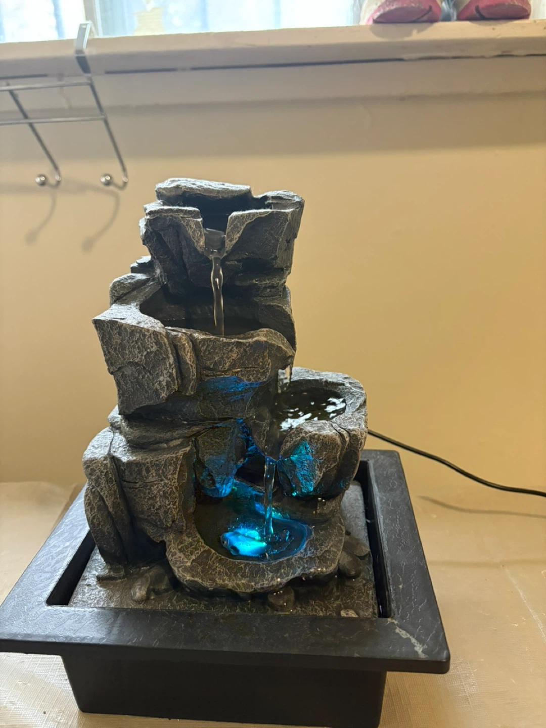 Tabletop Rock Water Fountain with LED Light - photo 2
