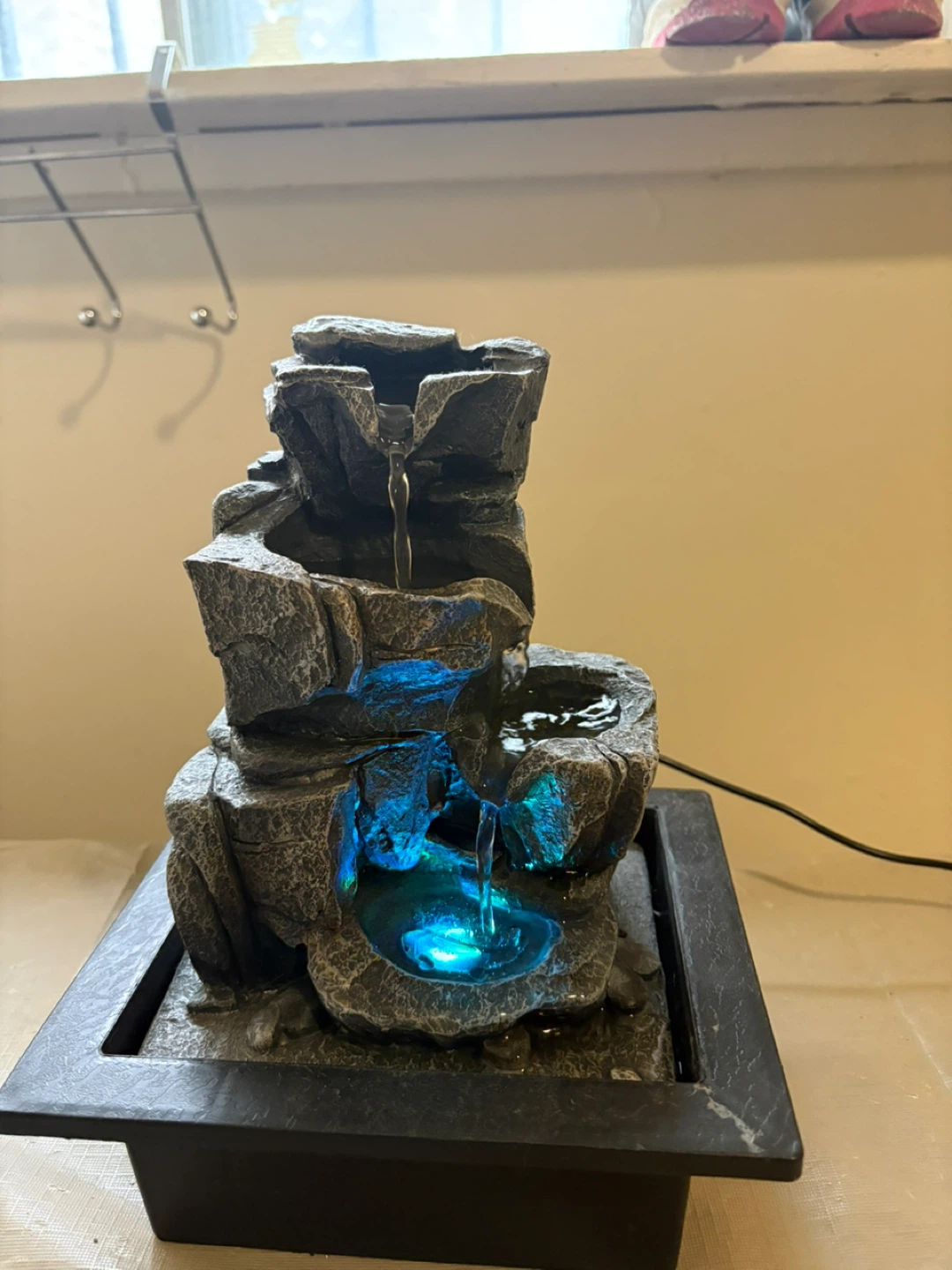 Tabletop Rock Water Fountain with LED Light - photo 5