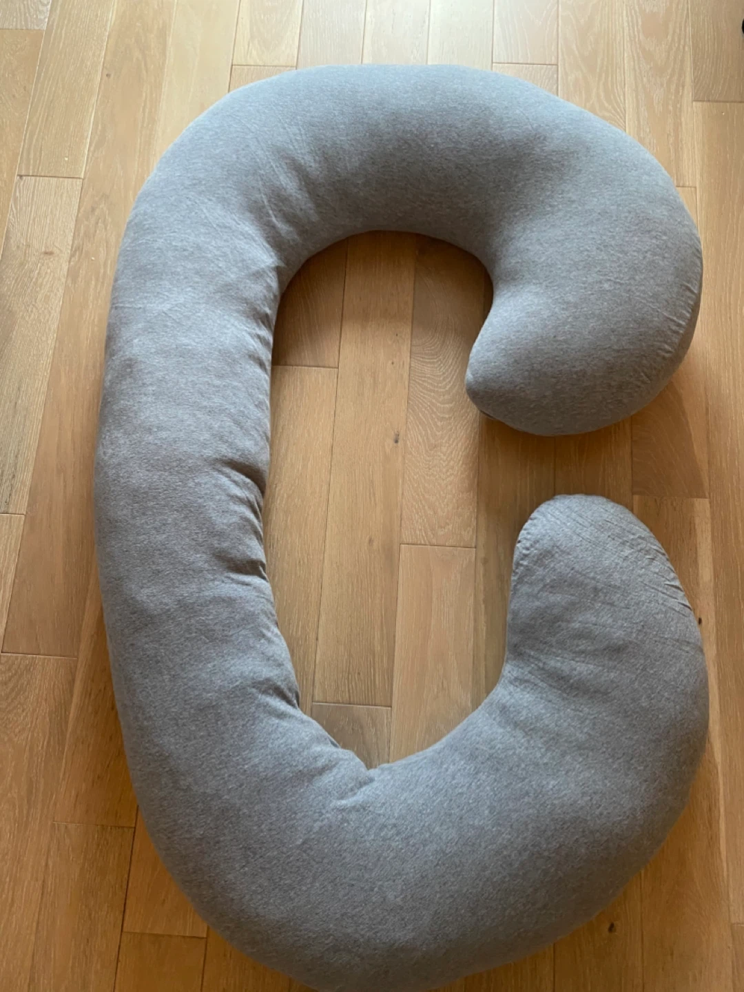 Grey C-Shaped Maternity Pillow