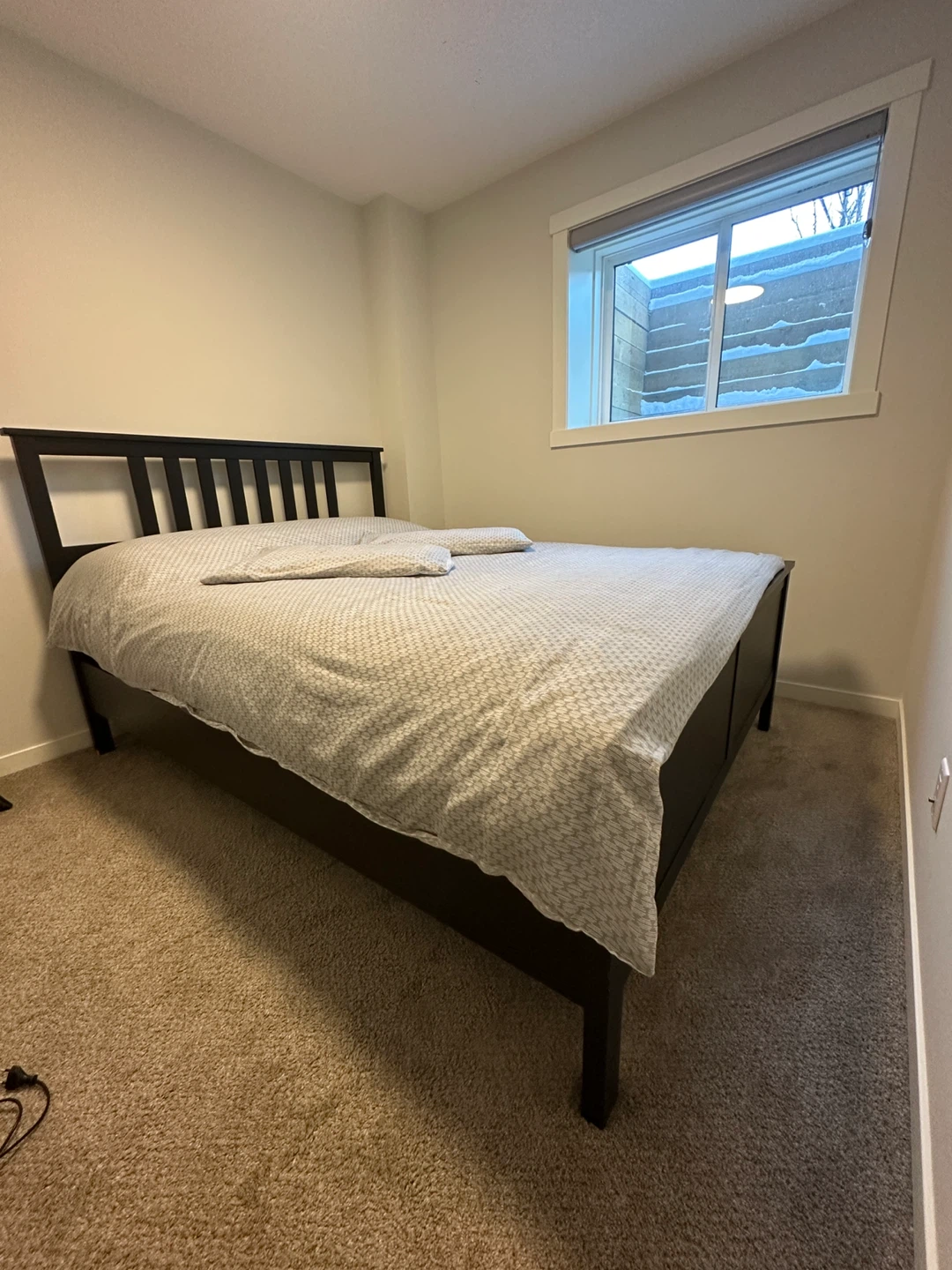 IKEA Queen Bed frame + Serta Mattress – Like New