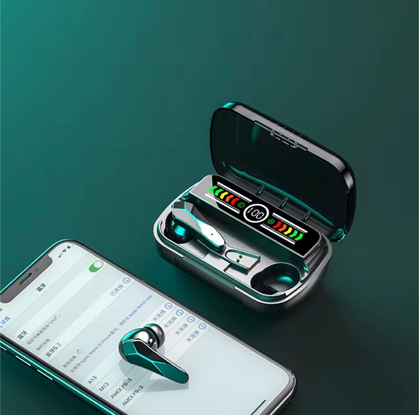M12 Wireless Earbuds V5.3 with Charging Case