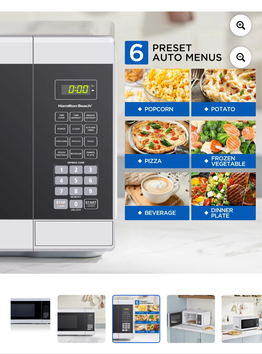 Hamilton Beach Microwave - White - photo 2
