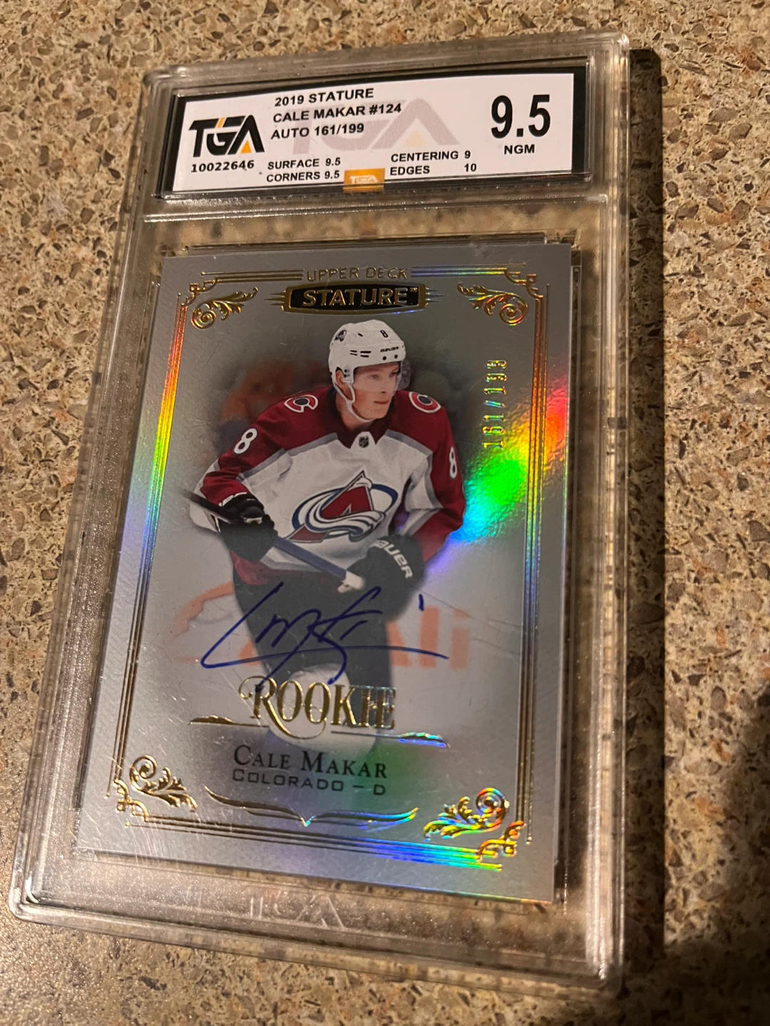 Cale Makar 2019 Upper Deck Rookie Autographed Hockey Card