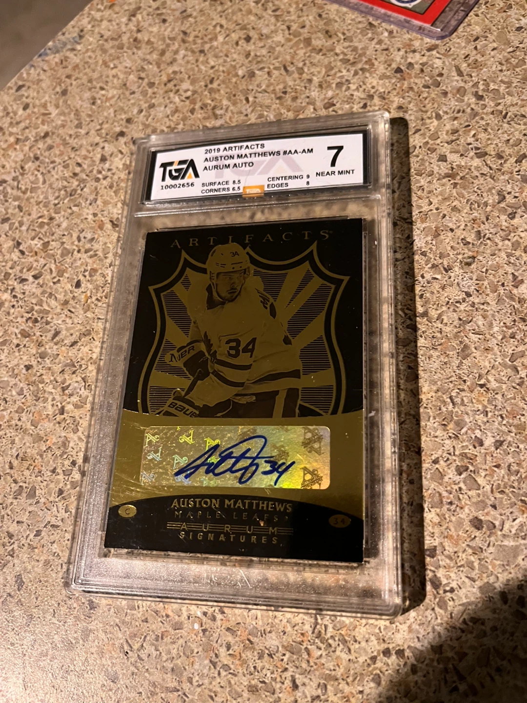 2019 Auston Matthews Autograph Hockey Card - TGA Graded 7