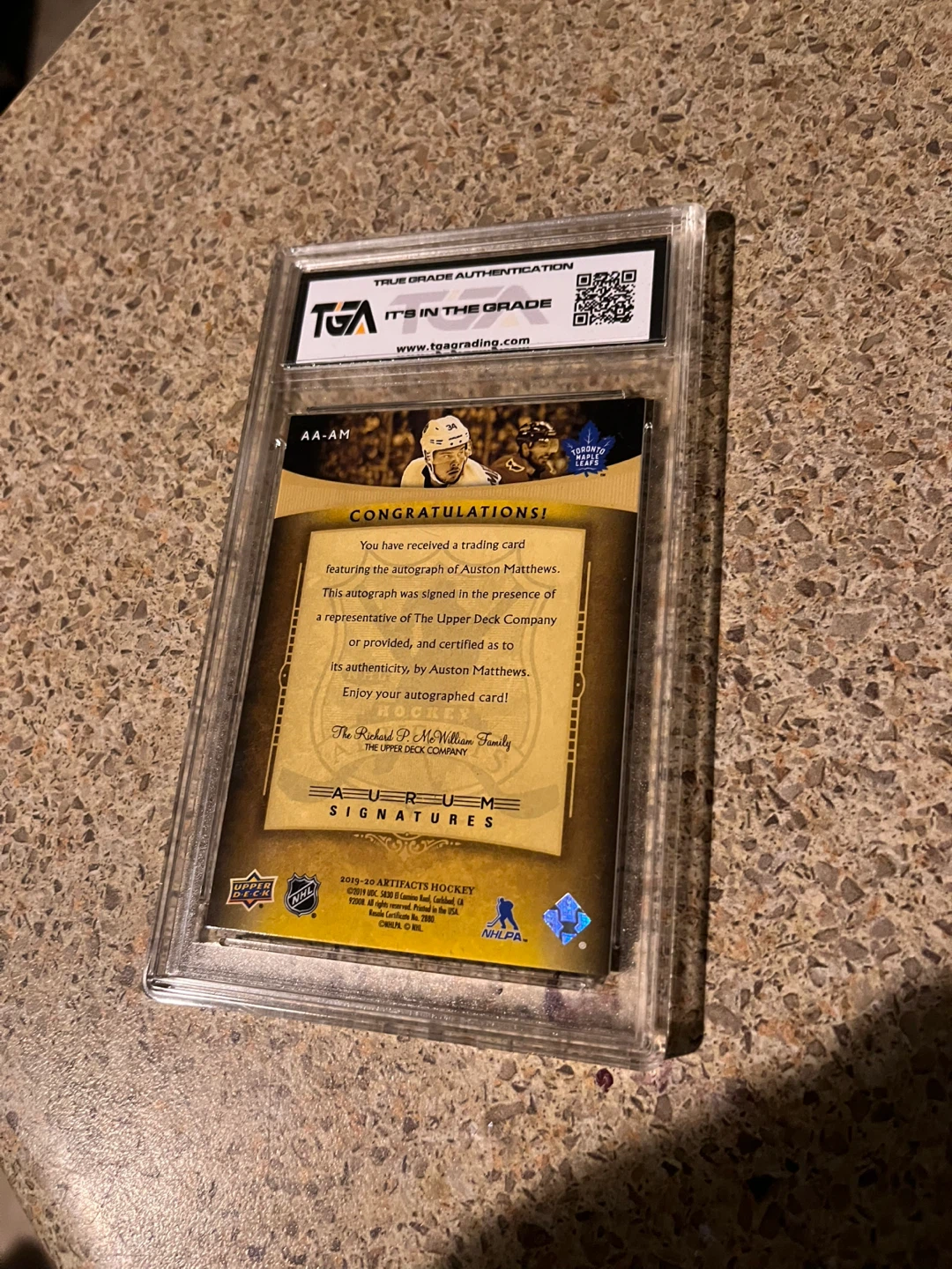 2019 Auston Matthews Autograph Hockey Card - TGA Graded 7 - photo 2