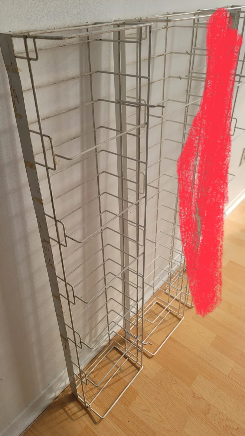 2 White Display Racks Shelving Unit 43 inches wide - photo 2