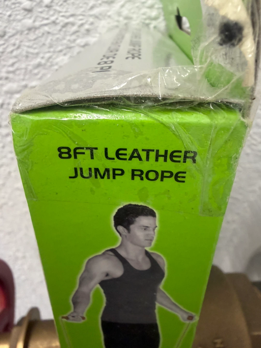 SPORTLINE 8ft Leather Jump Rope with Wood Handles - photo 3