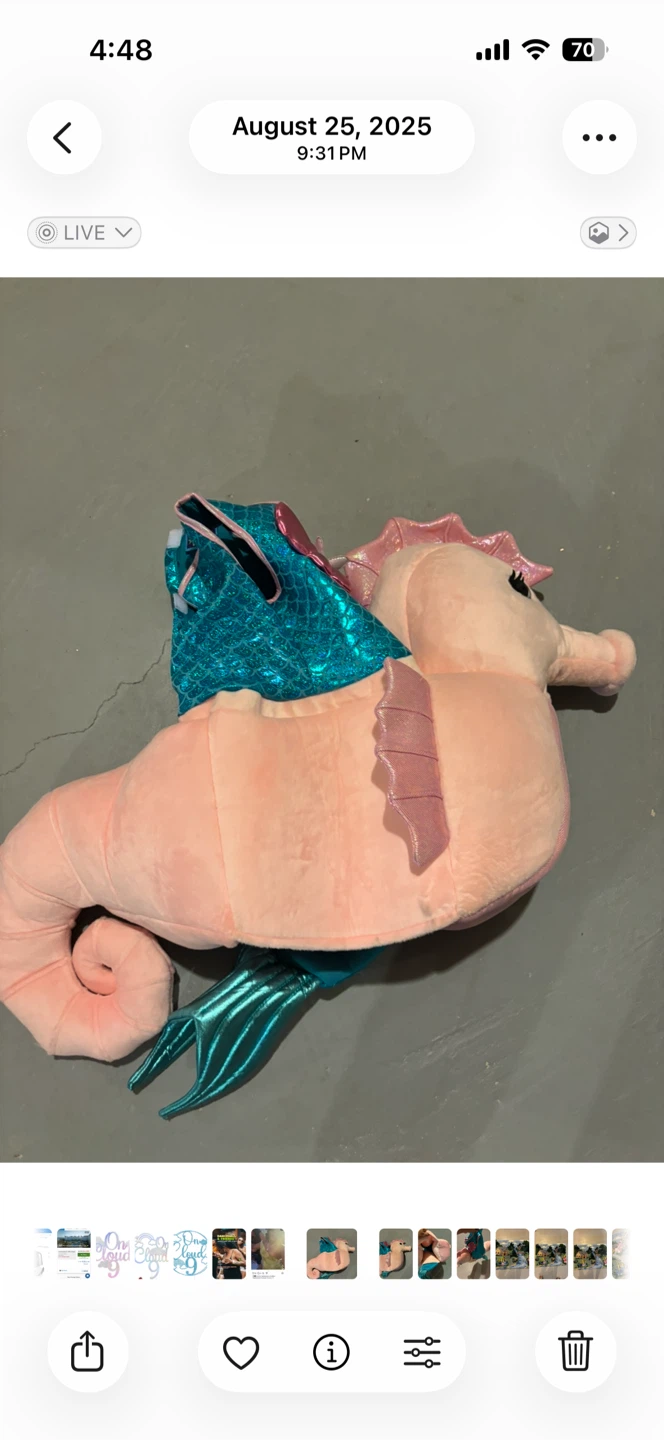 Pink Seahorse Plush Costume - photo 2
