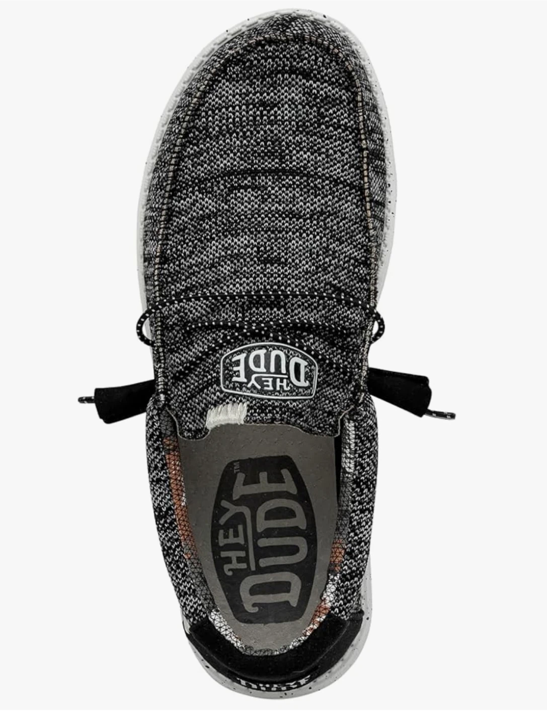 HEYDUDE Men’s Wally-Sox Stitch Black White Size 16. - photo 4