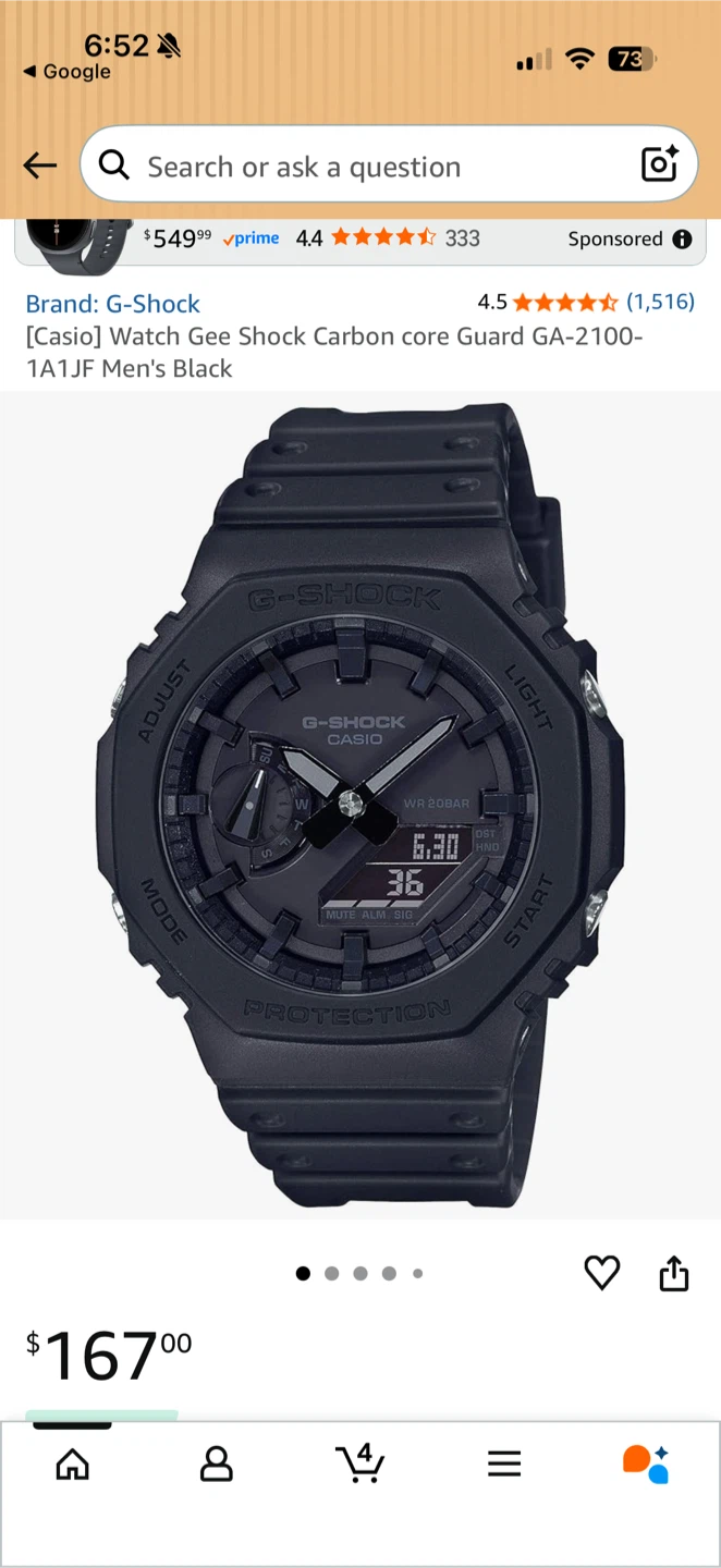 G-Shock GA-2100 Watch - Black