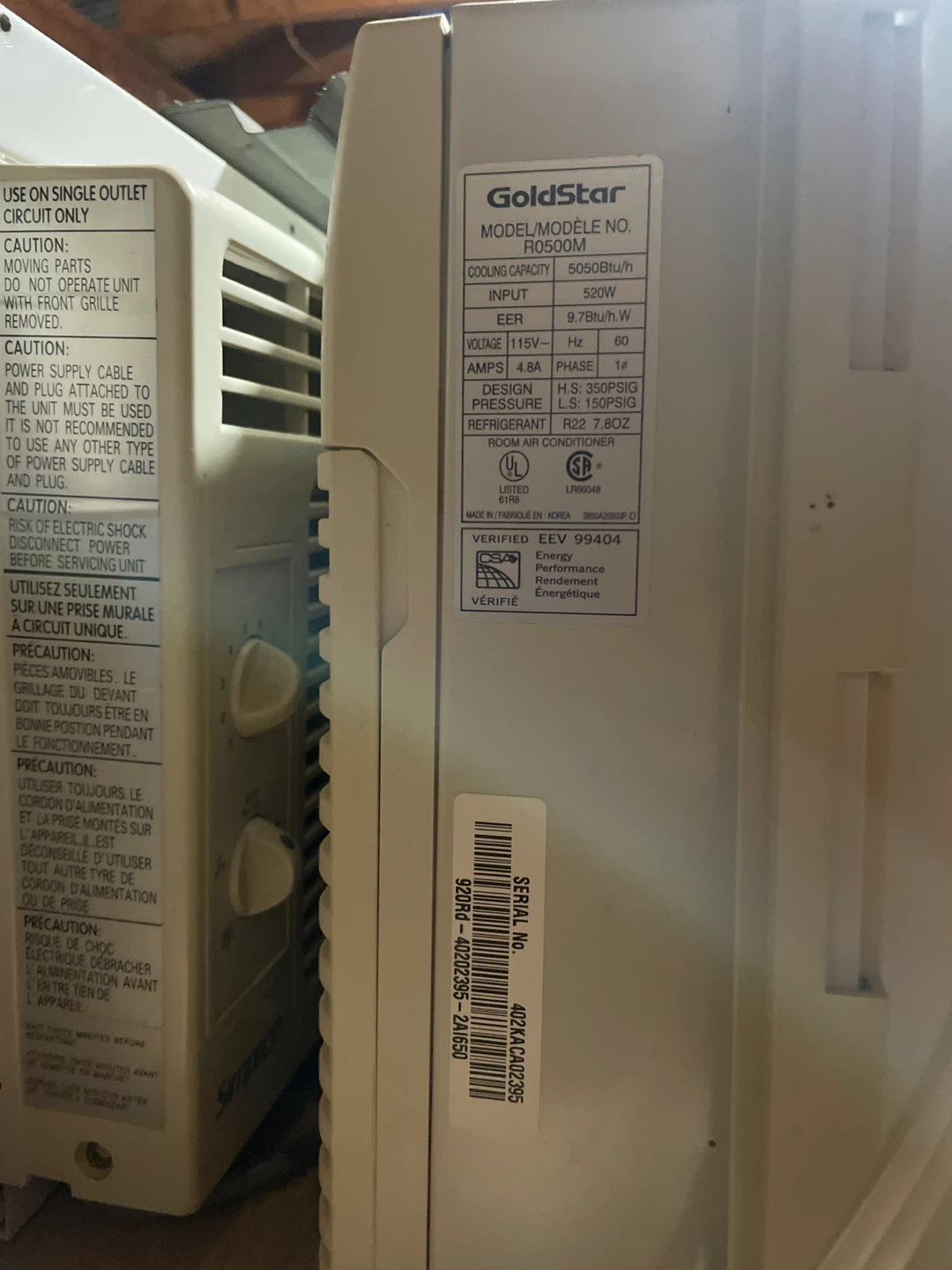 GoldStar R0500M Air Conditioner - photo 2