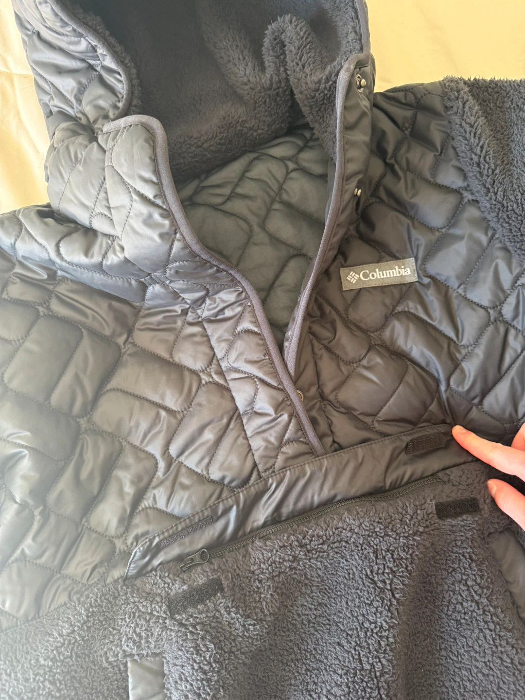 Brand New Columbia Black Sherpa Fleece Pullover Hoodie - photo 3
