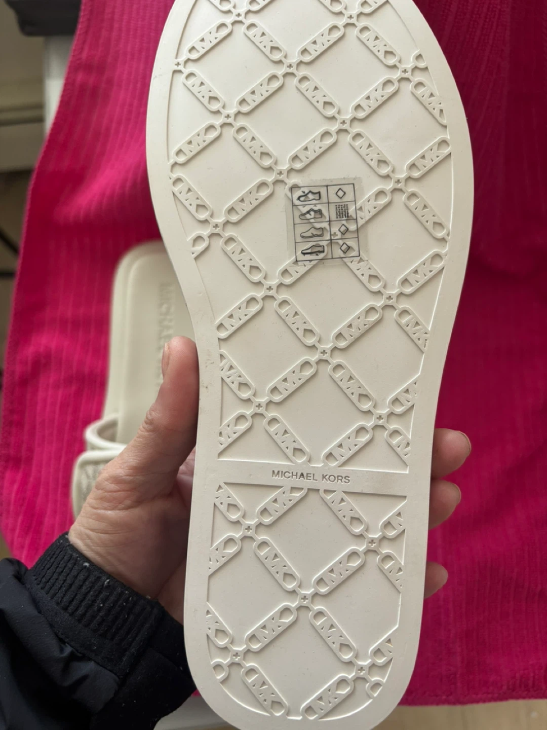 Michael Kors White Monogram Slides - photo 5
