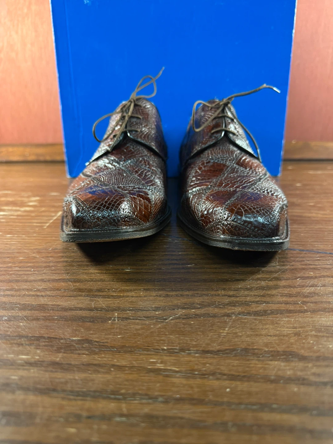 Belvedere Studio Genuine Alligator🐊Men’s Dress Shoes Size US 10 - photo 5