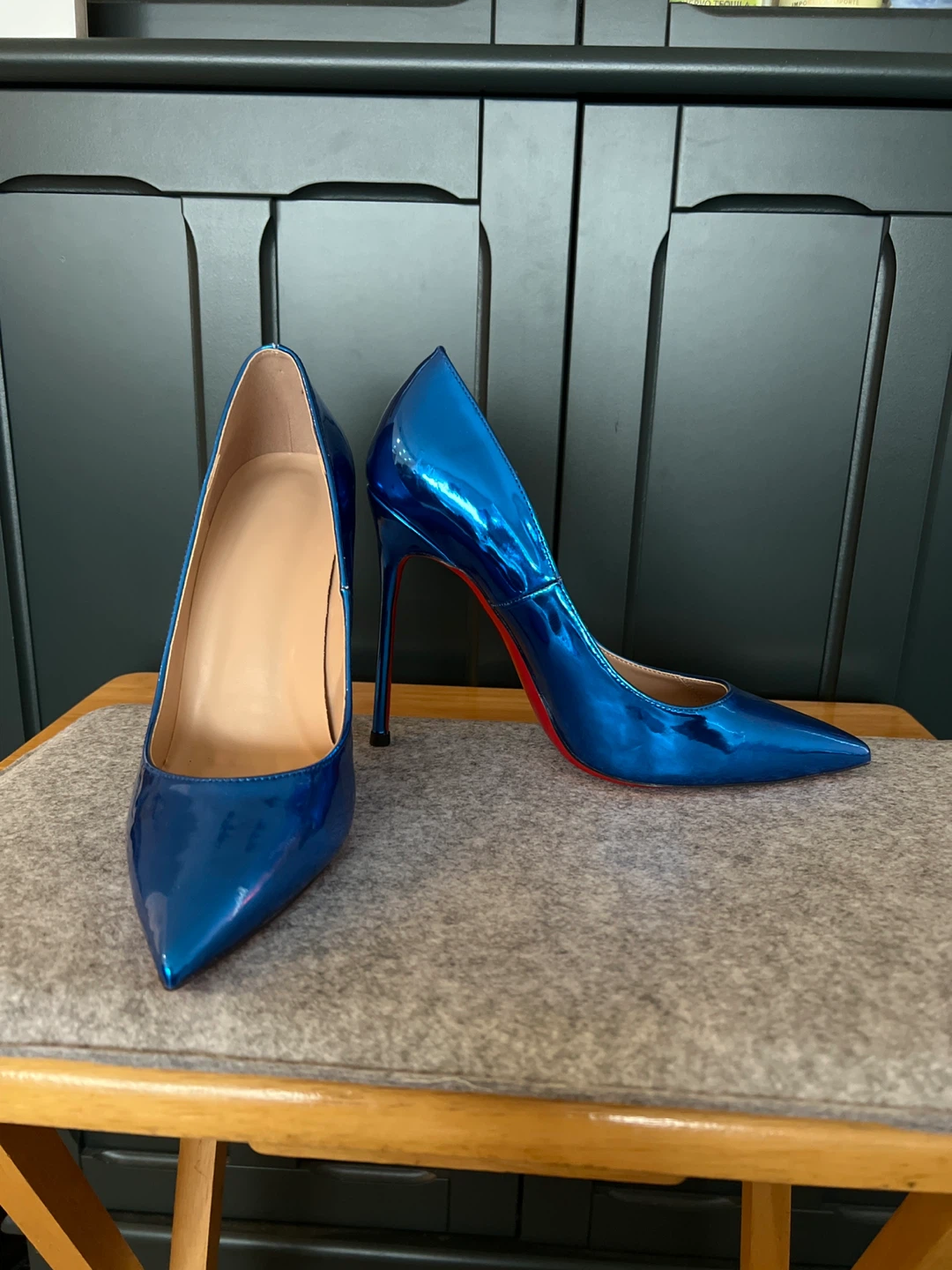 Blue Stiletto Heels Size 40