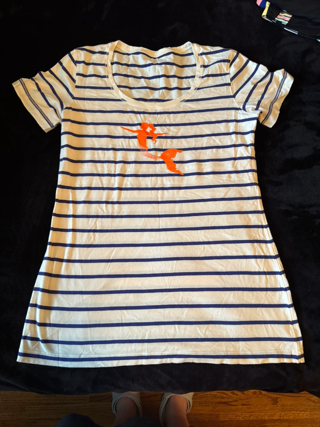 Lululemon Striped T-Shirt with 'VOLUNCHEER' Graphic