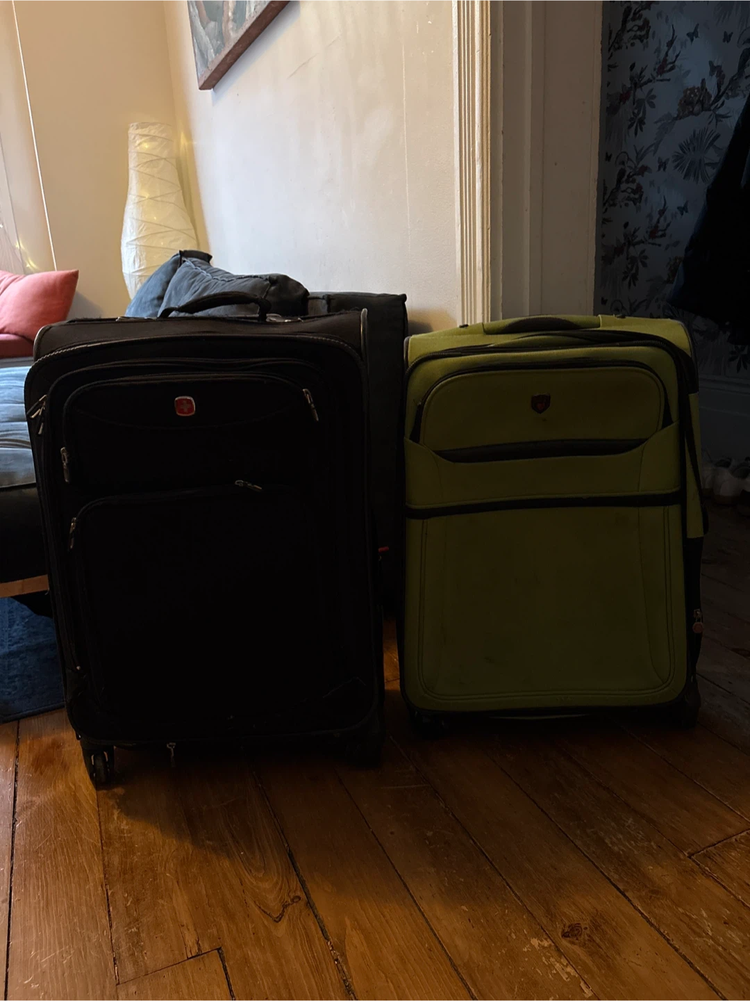 Swiss Gear Luggage Set - Black and Green