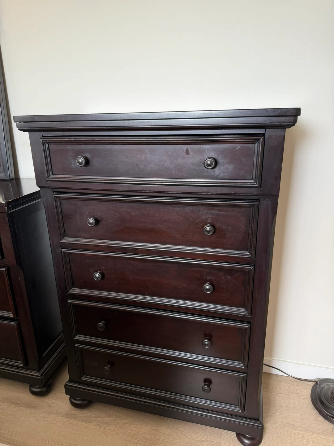 Dark Brown 5-Drawer Chest of Drawers - photo 2