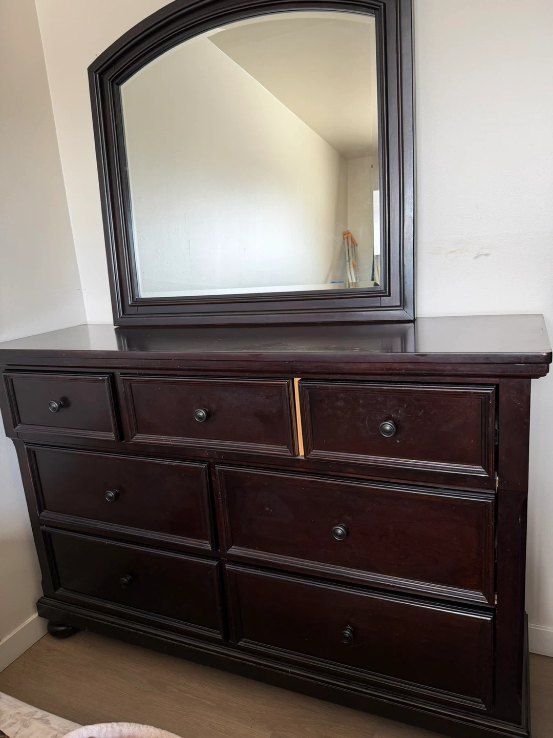 Dark Brown 5-Drawer Chest of Drawers - photo 3
