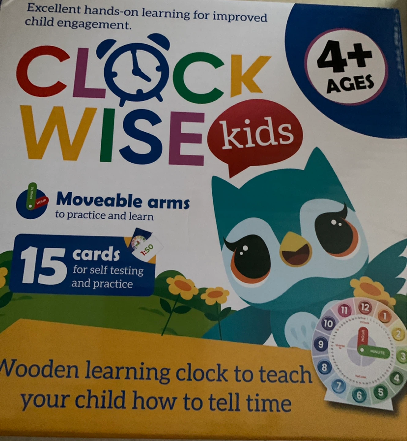 Clockwise Kids Wooden Learning Clock