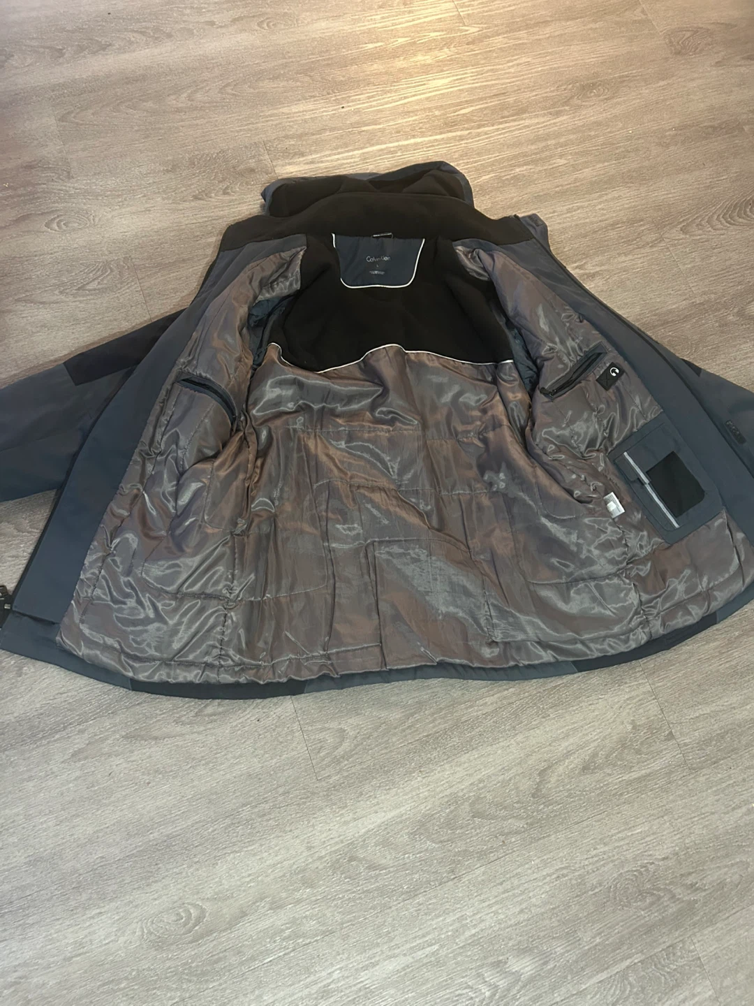 Calvin Klein Grey/Black Hooded Winter Jacket - Size L - photo 2