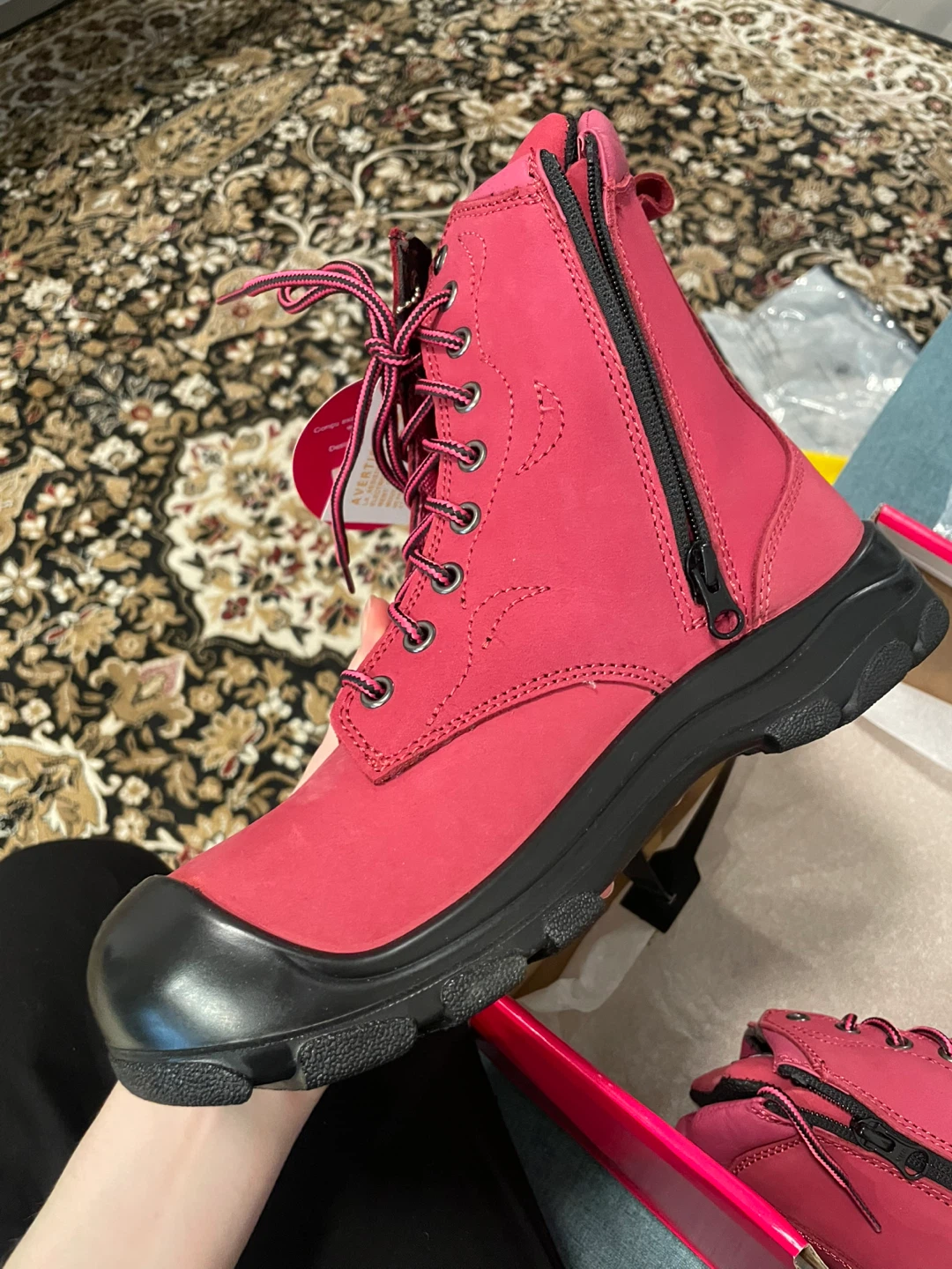 S558 | 9" Nubuck Leather Work Boots, Steel Toe Cap for Women