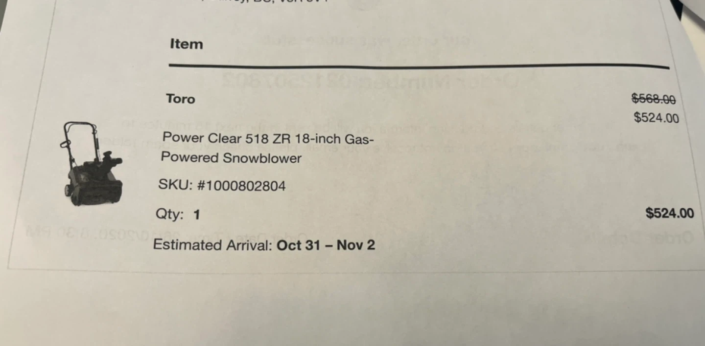 Toro Power Clear 518 ZR Snowblower - photo 4