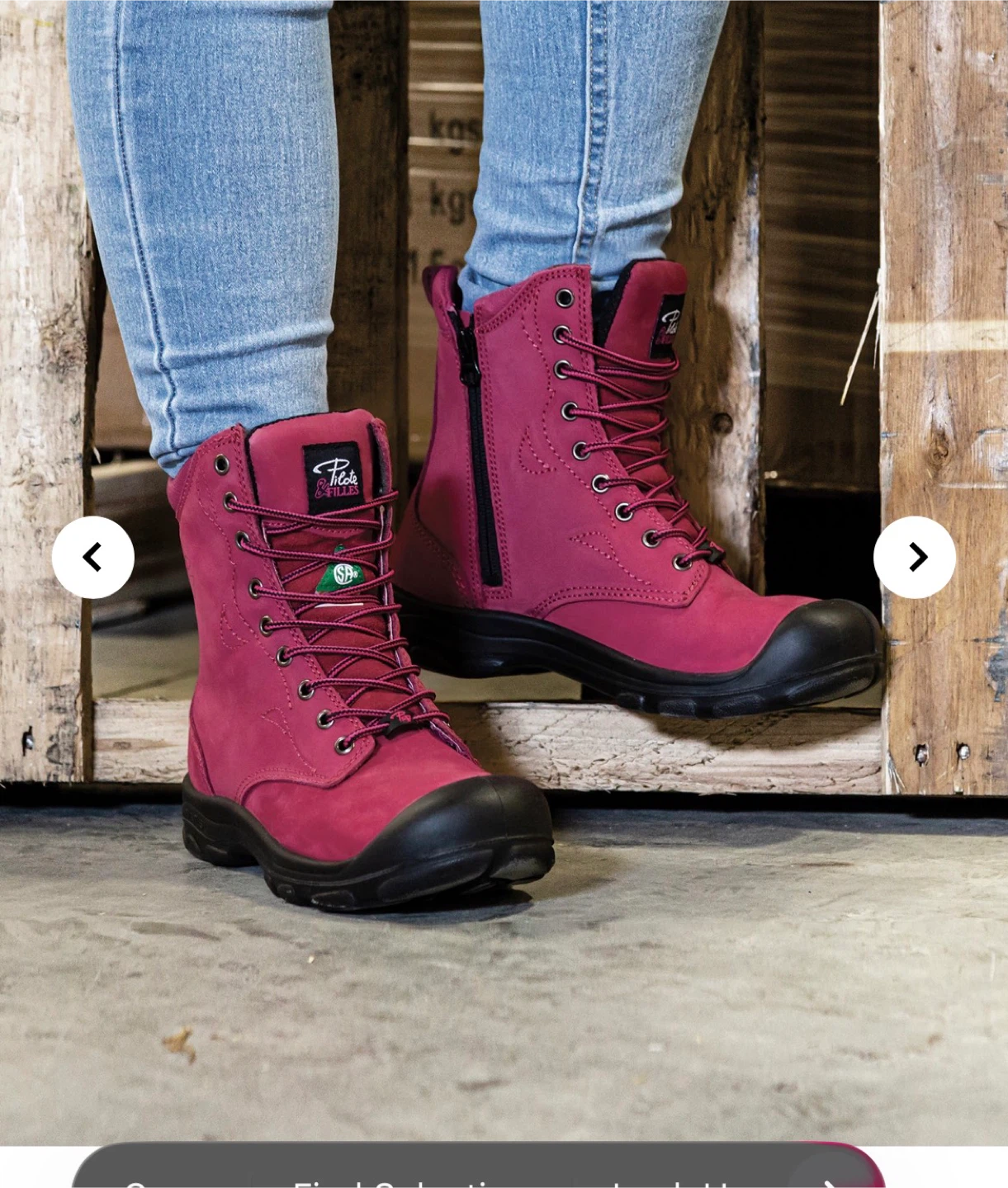 S558 | 9" Nubuck Leather Work Boots, Steel Toe Cap for Women - photo 2