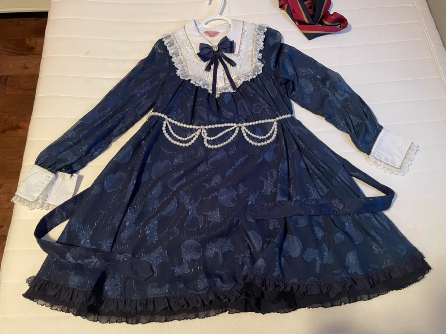 Snow White Lolita Dress with Pearl Accents