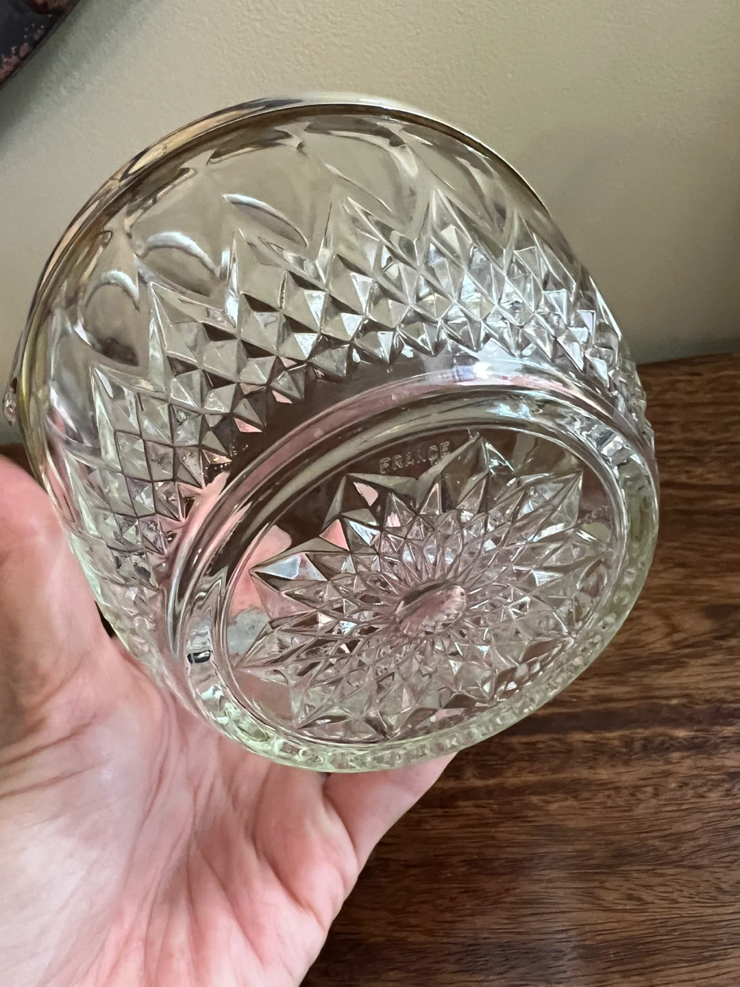 Vintage REIMS FRANCE Cut Crystal Basket - photo 4