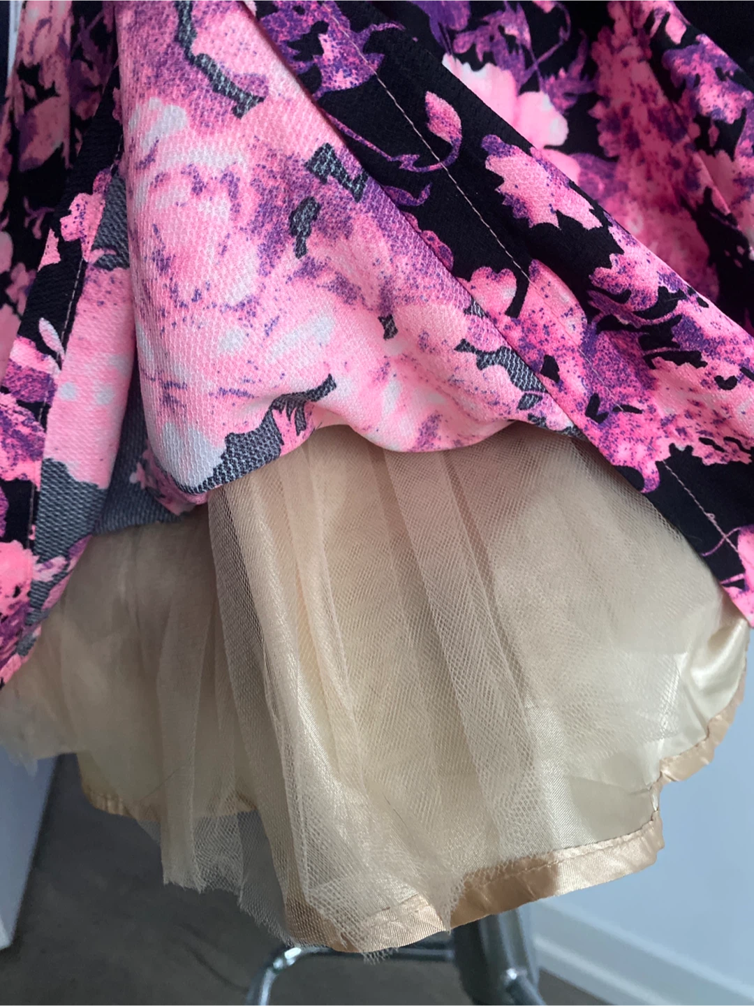 Ark & Co neon floral dress with cut out back - photo 4