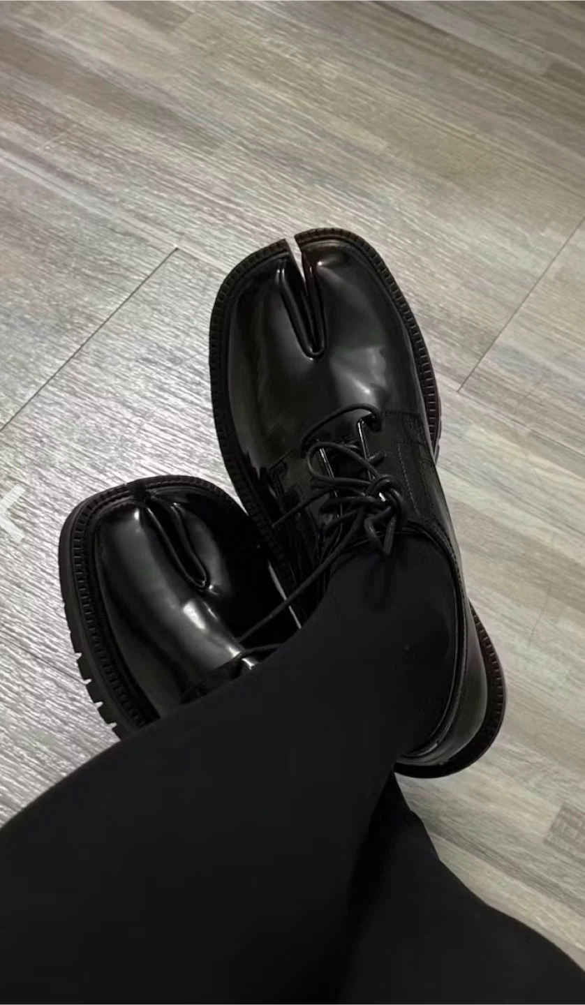 Lace Up Thick Heel Tabi Loafers | Raboesy - photo 2