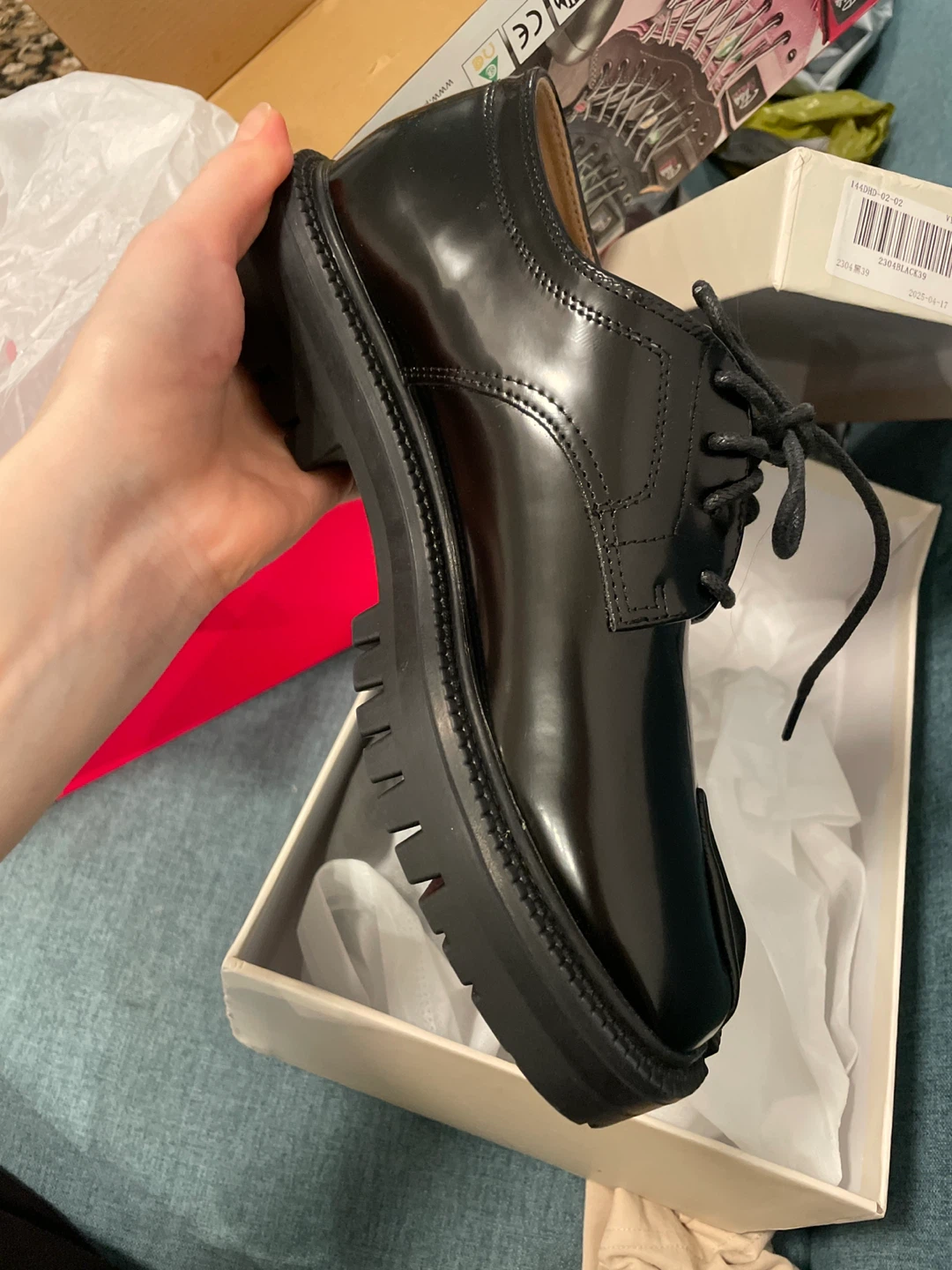 Lace Up Thick Heel Tabi Loafers | Raboesy - photo 3