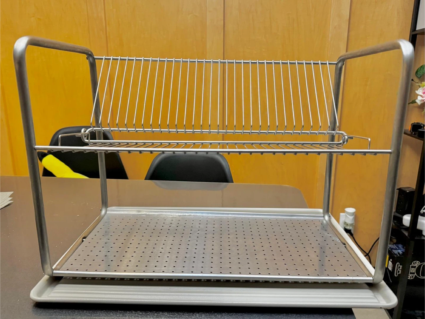 Ikea Stainless Steel Dish Rack and Metal Tray