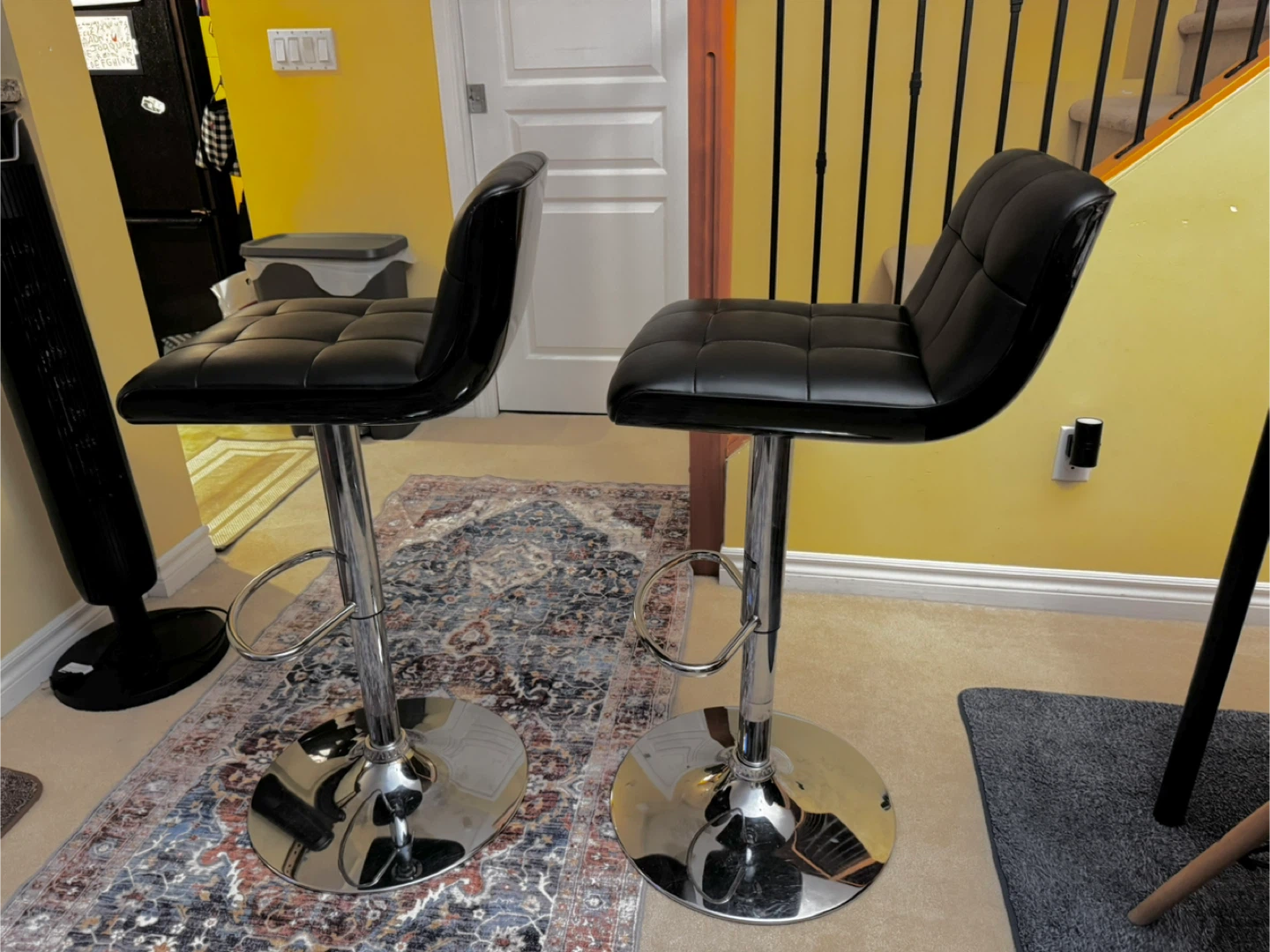 Set of 2 Black Bar Stools - photo 2