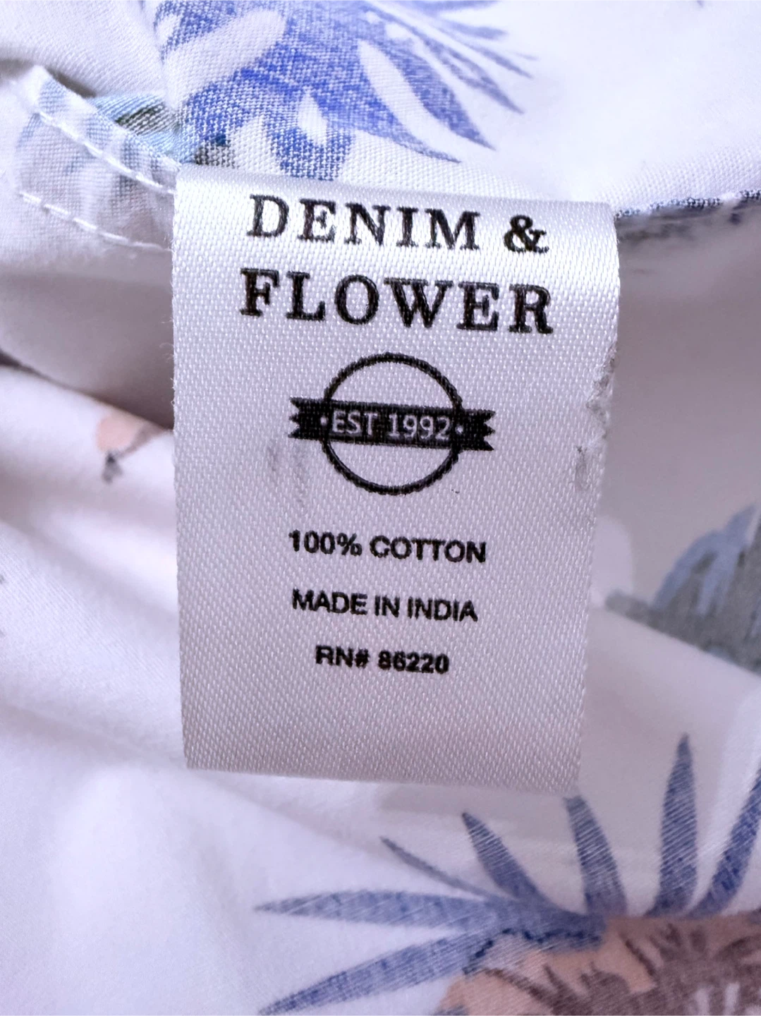 Denim & Flower Ricky Singh Hawaiian Shirt Size L - photo 5