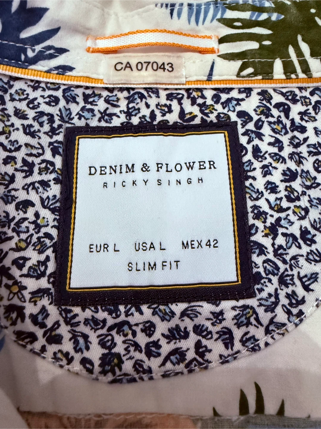 Denim & Flower Ricky Singh Hawaiian Shirt Size L - photo 4