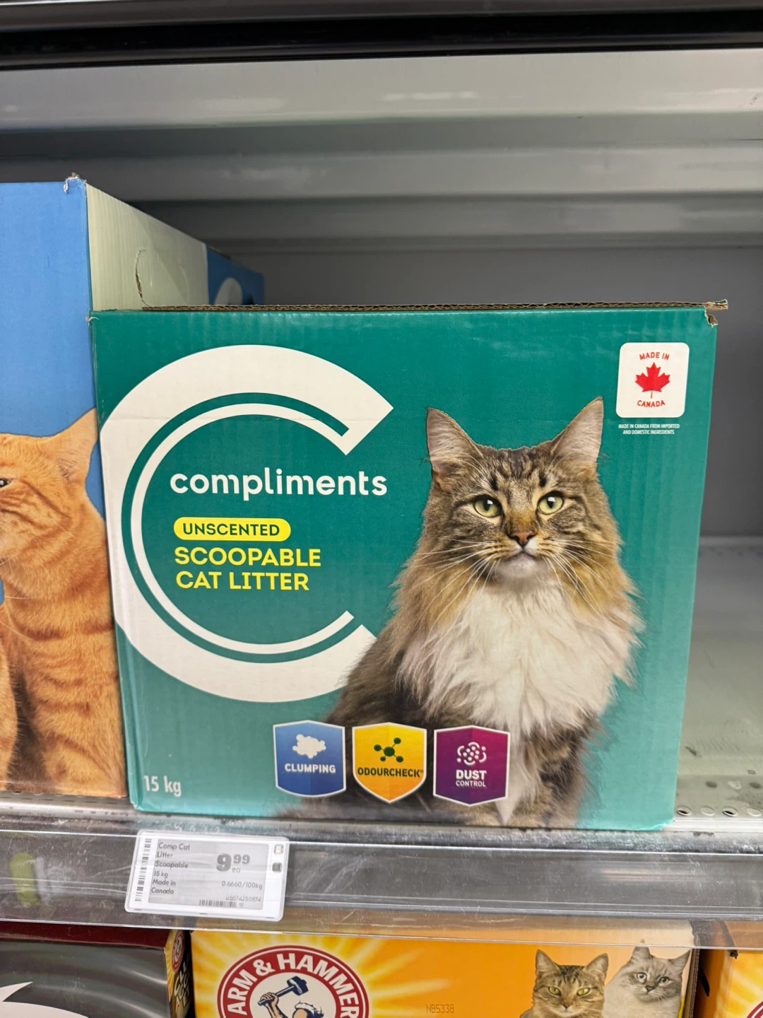 Compliments Unscented Scoopable Cat Litter 15 kg