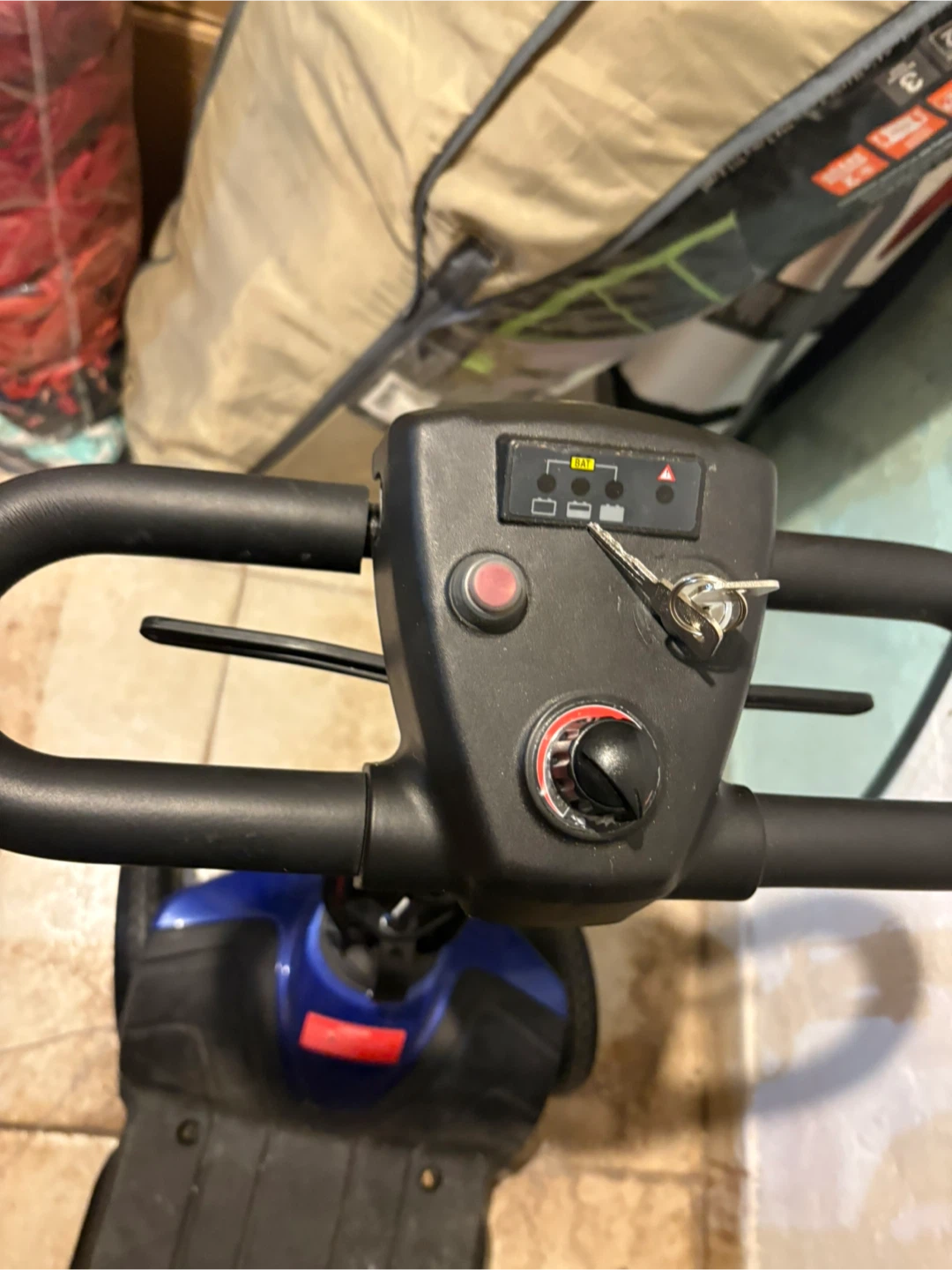 Blue Go-Go Mobility Scooter