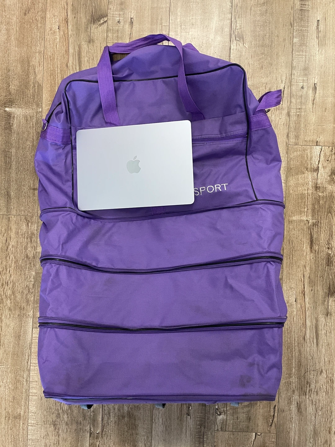28" Zippers Expandable Purple Luggage Bag - photo 5