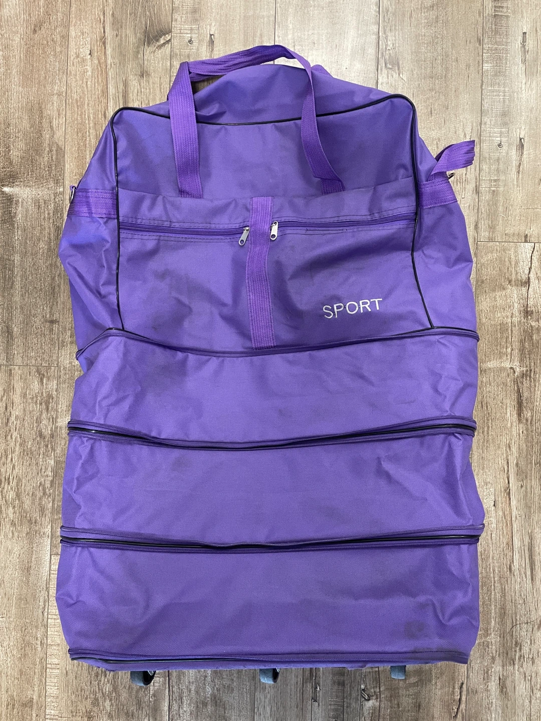 28" Zippers Expandable Purple Luggage Bag - photo 4