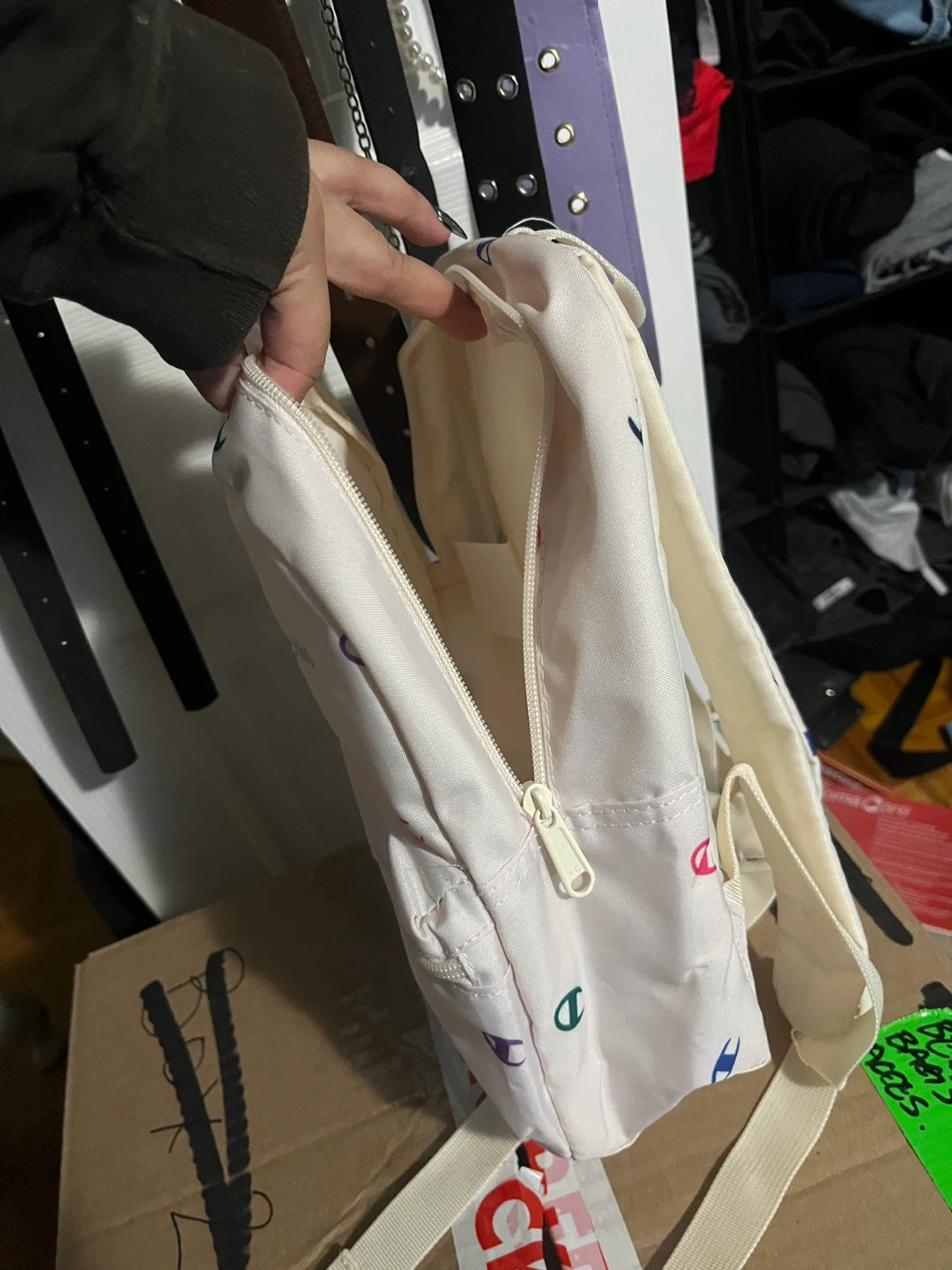 White Champion Logo Backpack - photo 3