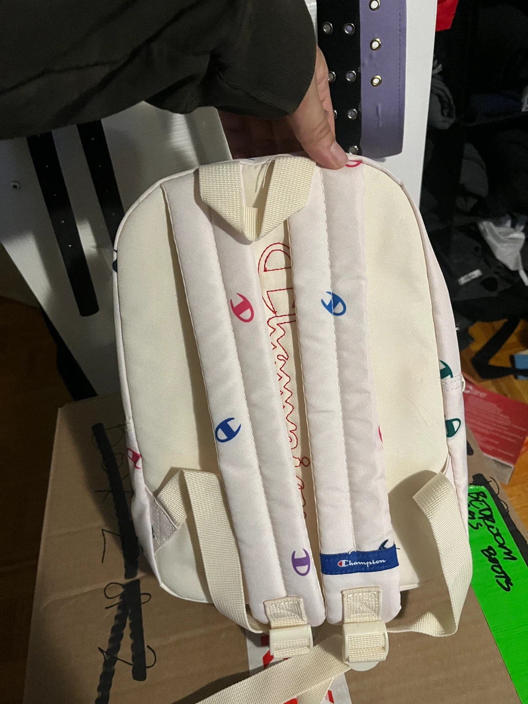 White Champion Logo Backpack - photo 2