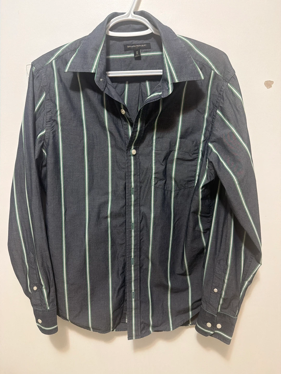 Banana Republic Men's Striped Button-Up Shirt - Size Medium