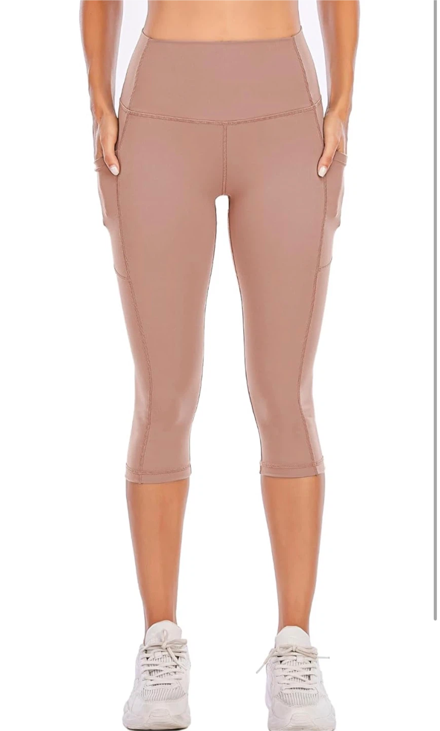 Women's High Waist Capri Leggings with Pockets - photo 2