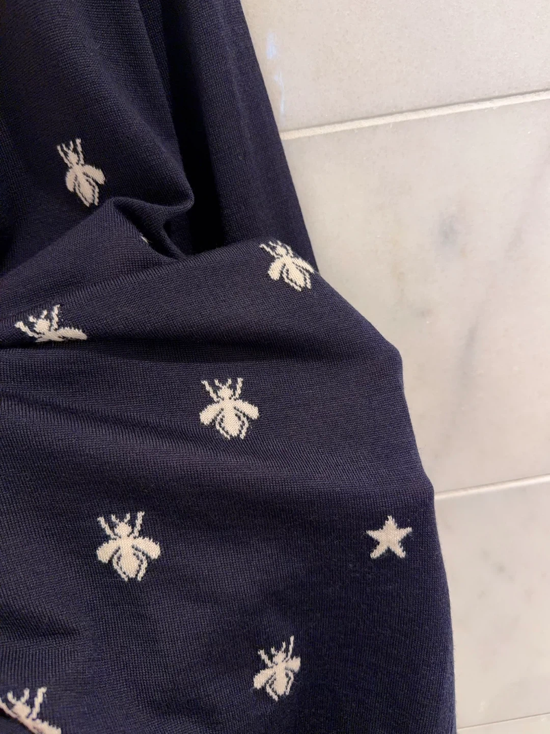 Gucci Navy Bee and Star Cardigan Size S - photo 2