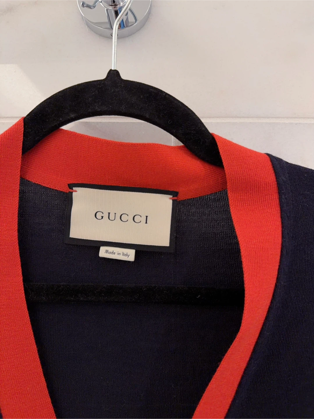 Gucci Navy Bee and Star Cardigan Size S - photo 3