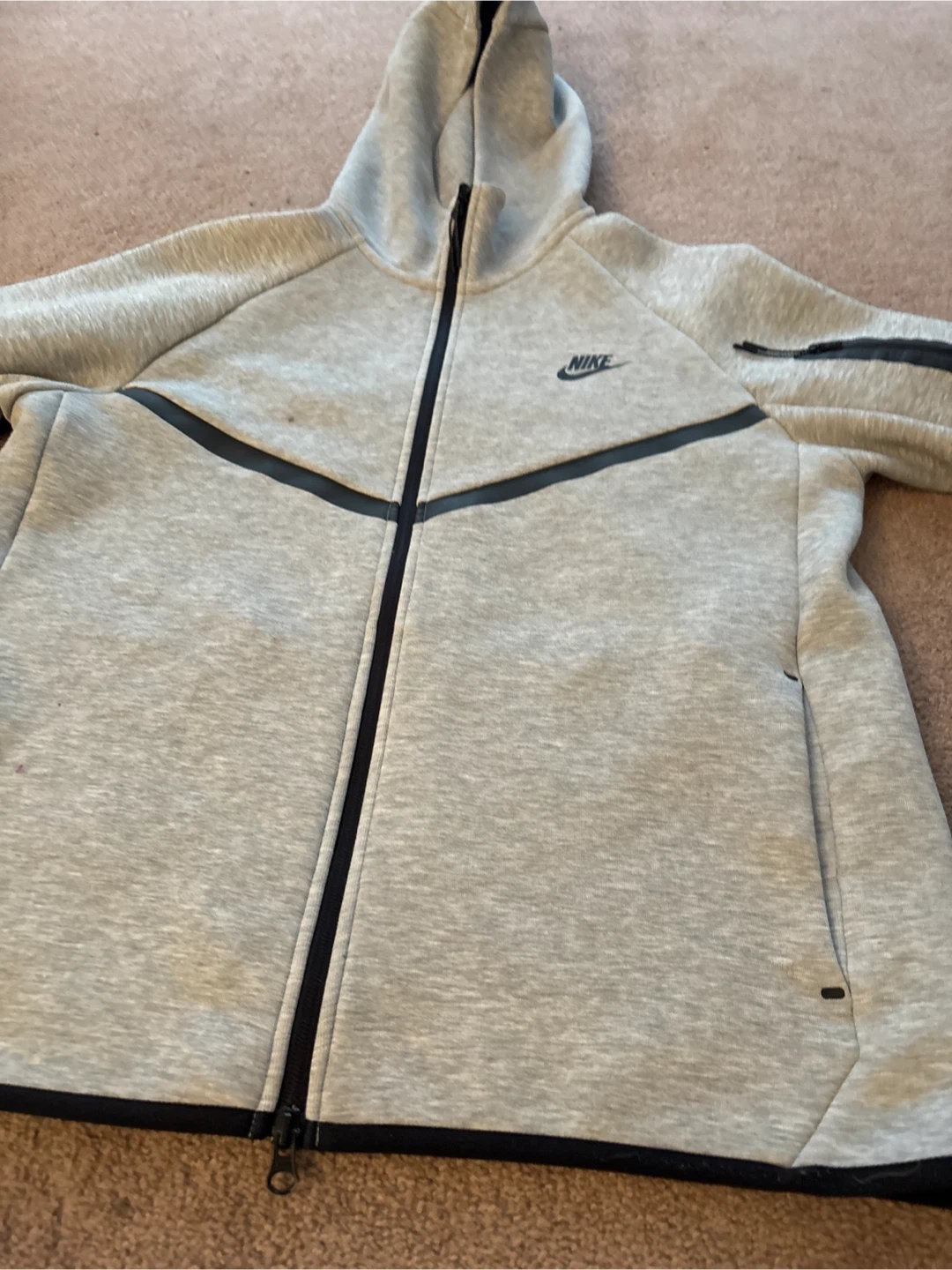Nike Tech Fleece Full Zip Hoodie Grey Size M - photo 2