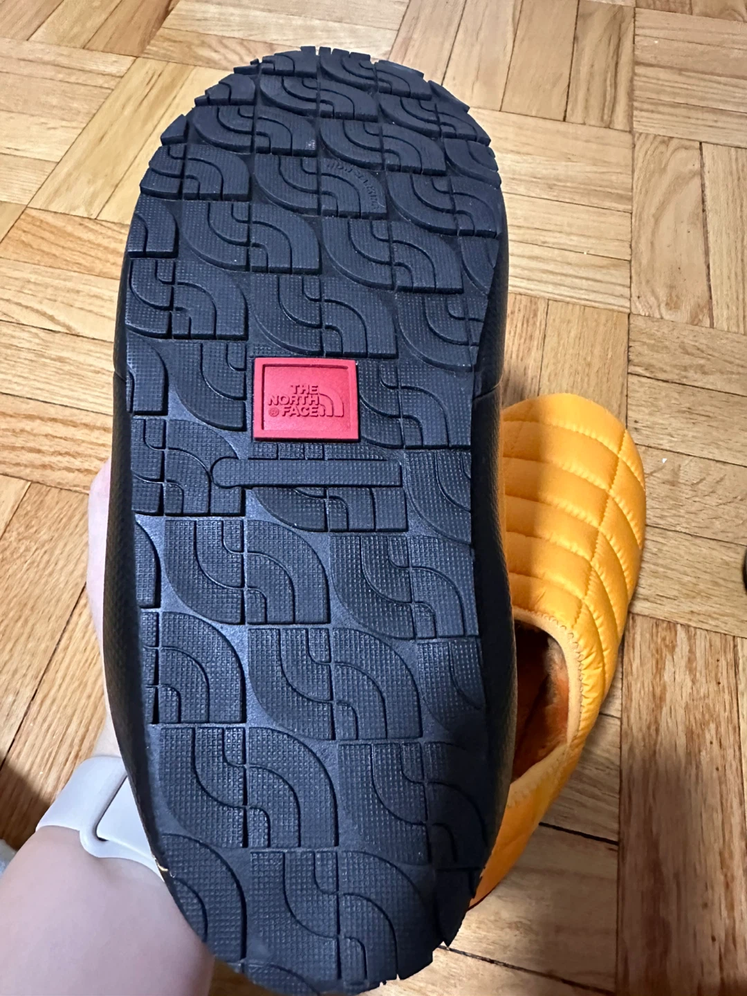 The North Face Orange Padded Slippers Men's Size 10 - photo 4